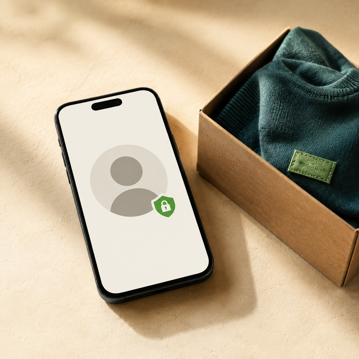 Acceso seguro a una cuenta de donaciones desde un teléfono